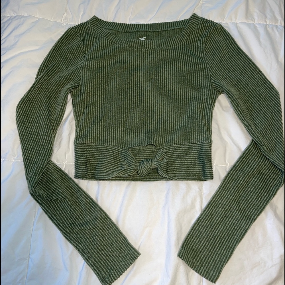 Ribbed Green Hollister Top